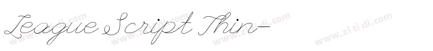 League Script Thin字体转换